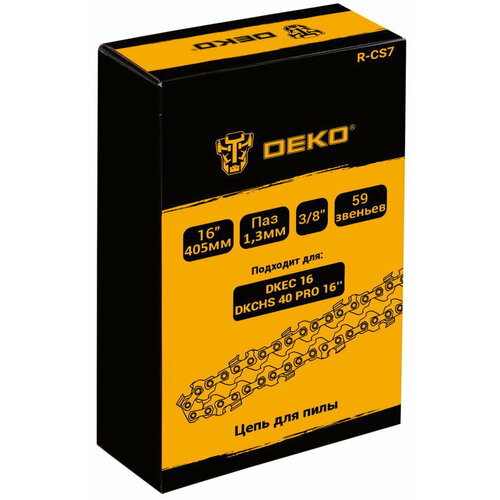 фото Цепь deko r-cs7, 16', 3/8', 1.3 мм, 59 звеньев (083-2038)