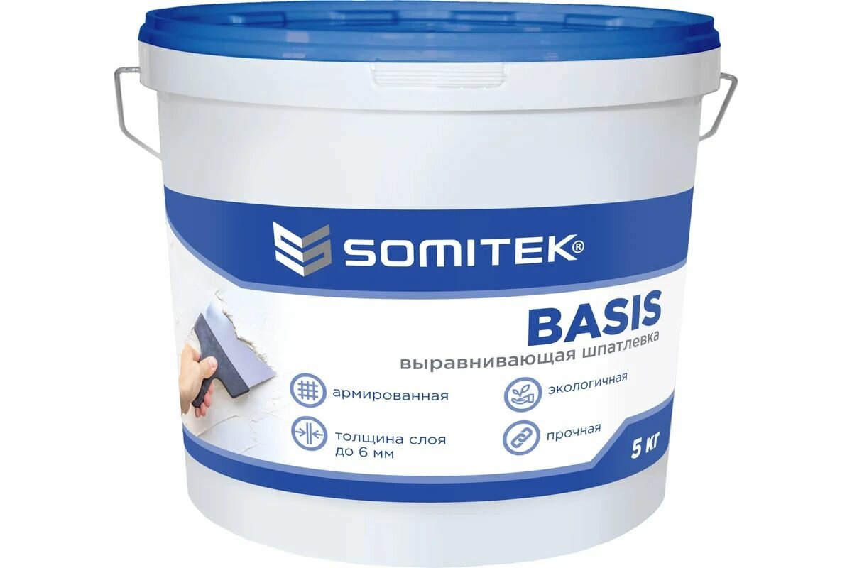 Выравнивающая шпатлевка SOMITEK BASIS 5 кг 36029