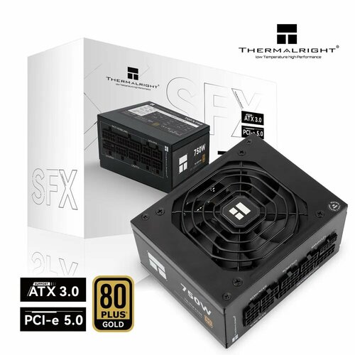 Модульный SFX блок питания Thermalright TR TGFX 750 Gold черный на 750W TR-TGFX Black 750 Ватт ATX 30 Голд PCI 50 10657₽