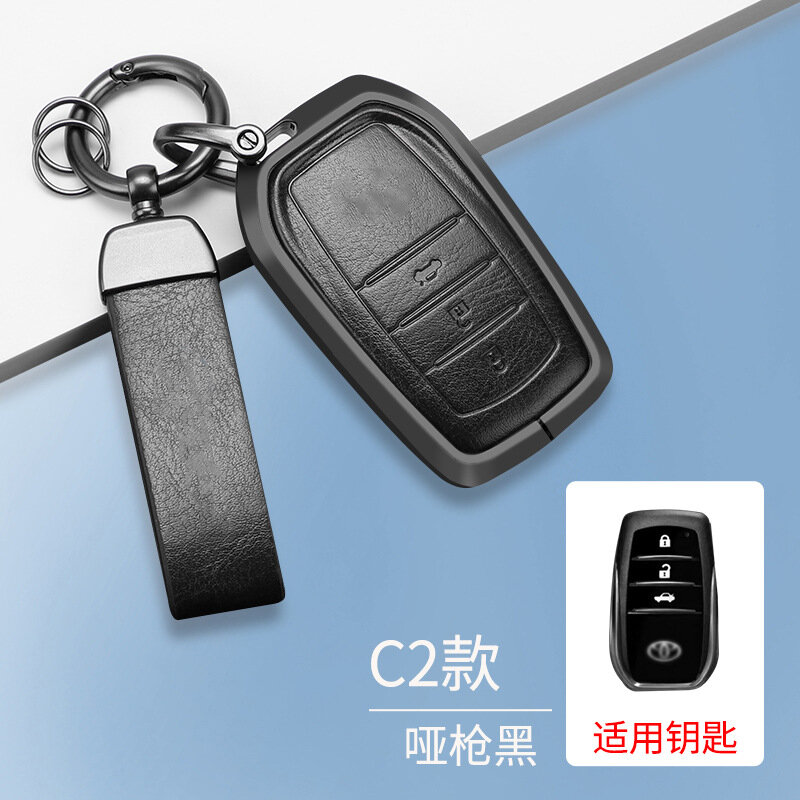 Чехол для ключей Toyota C2-Smart, 3 кнопки, черный, с пряжкой