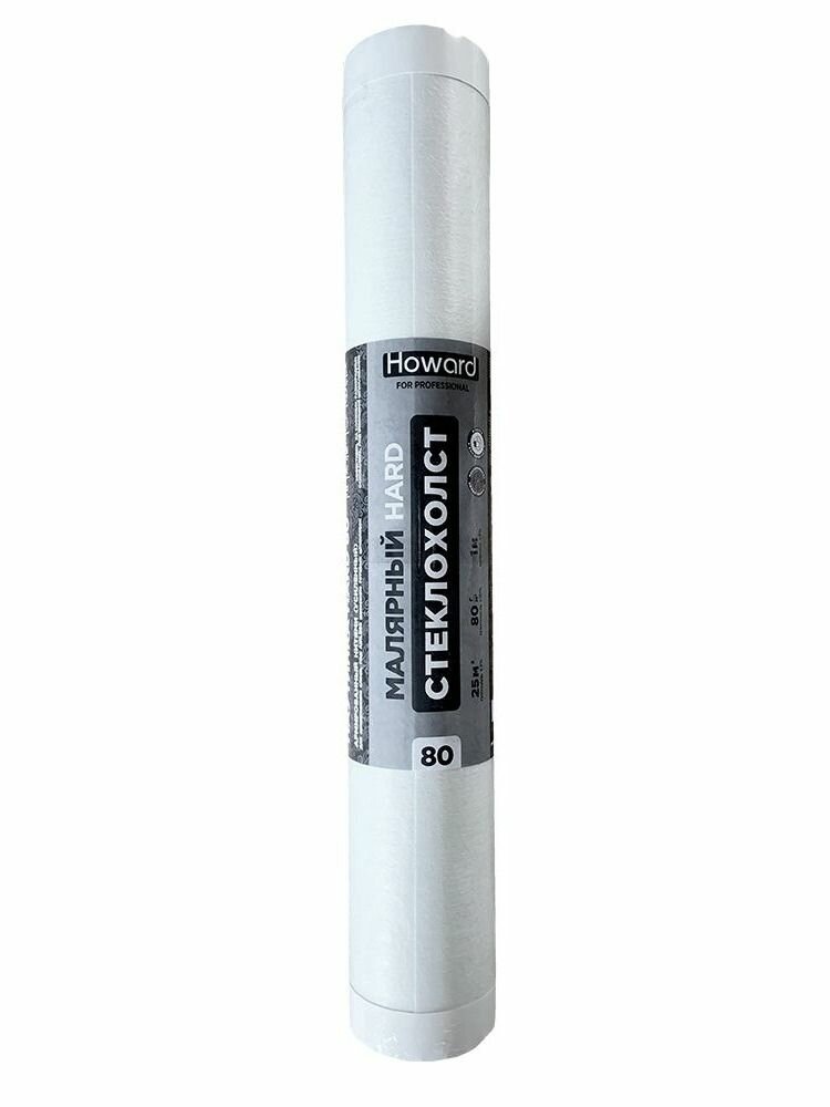 Стеклохолст HOWARD HARD 80 армированный сеткой 80г/м2 толщина 06мм