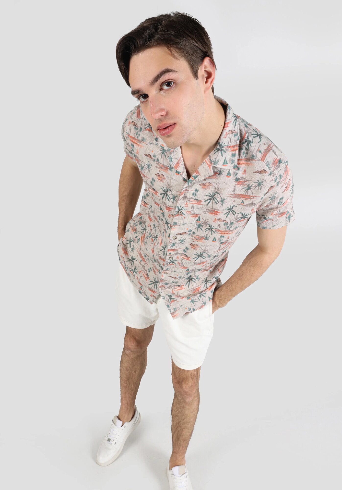 Рубашка COLIN'S Regular Fit, размер M, коричневый — фото 1