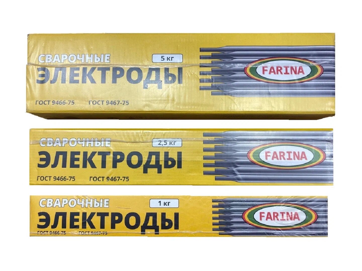 Электроды FARINA ПЭОК 46.00 диаметр 2.5мм (1 кг) рутиловое покрытие