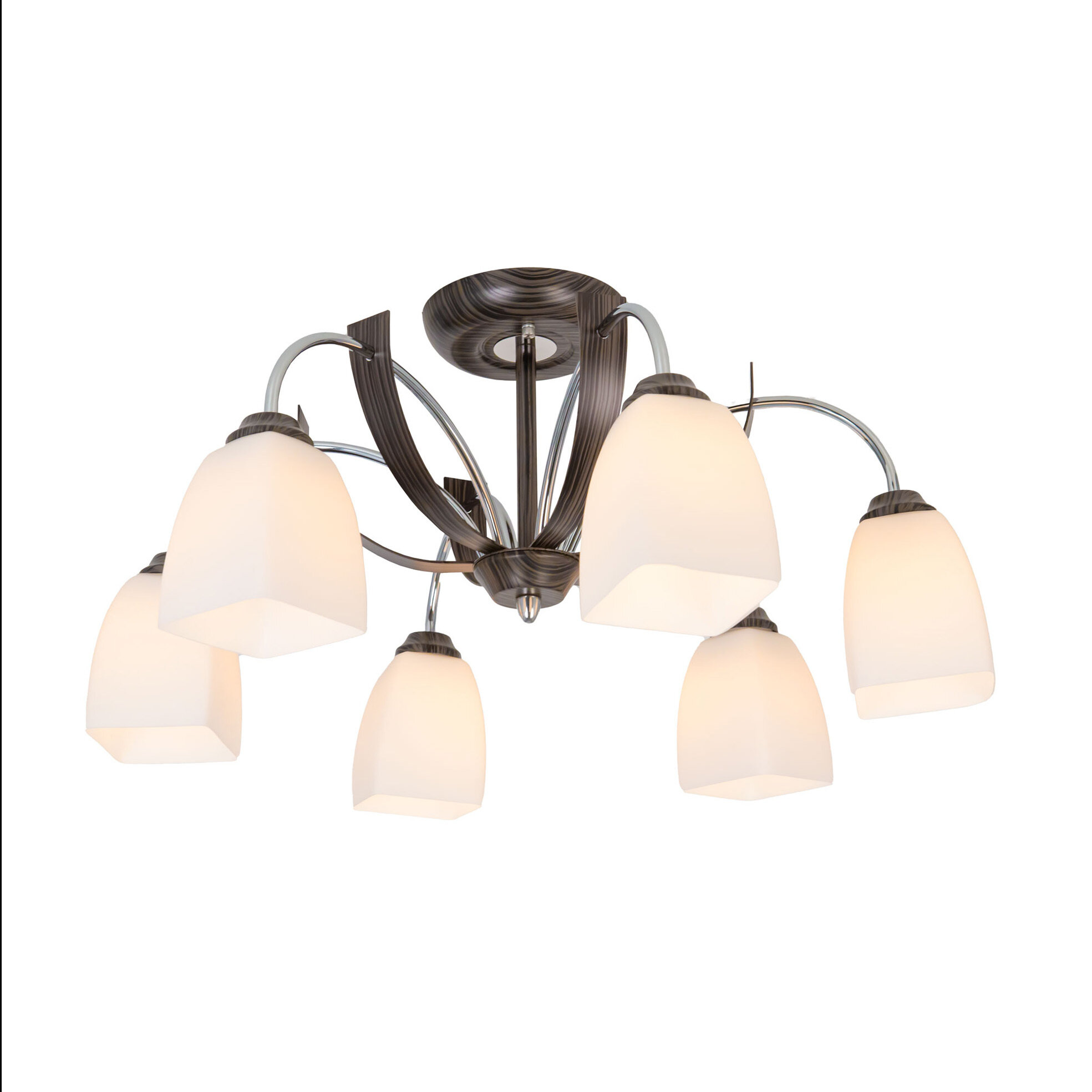 Потолочная люстра Citilux Крокус CL128161 хром + венге модерн