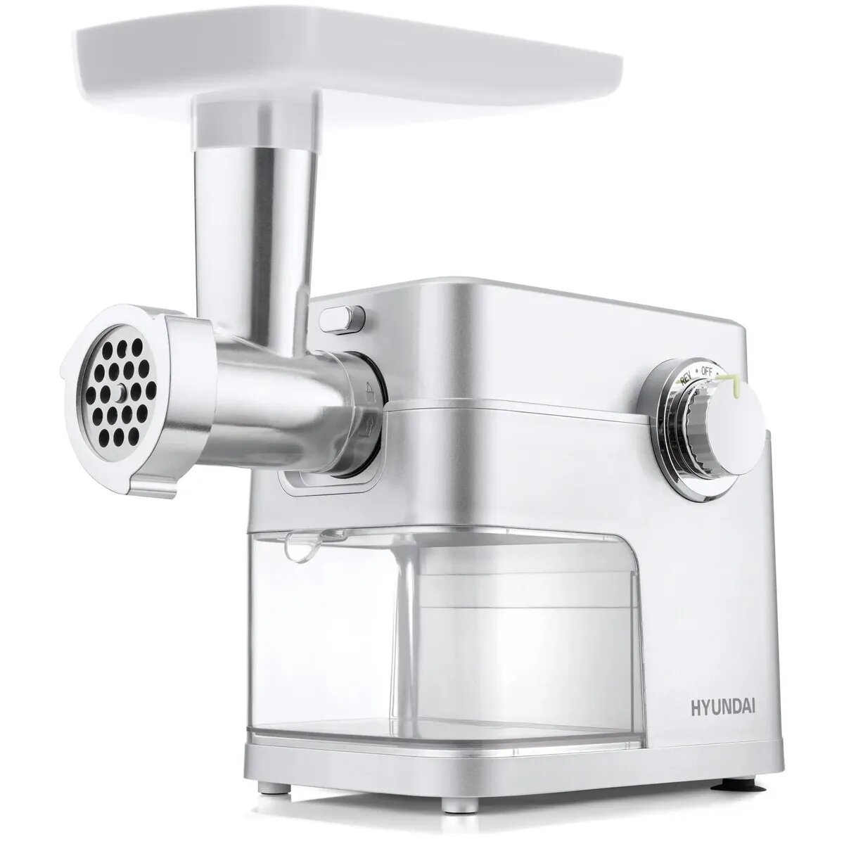Мясорубка Hyundai HY-MG5591 серебристая пластик 1900Вт производительность 24кг/мин