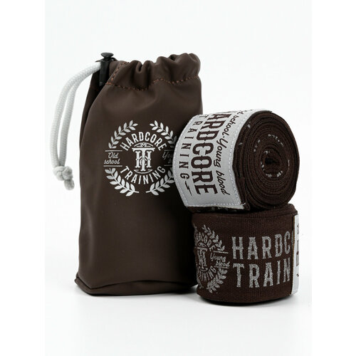 Боксерские бинты Hardcore Training Premium Brown 3.5 метра коричневые