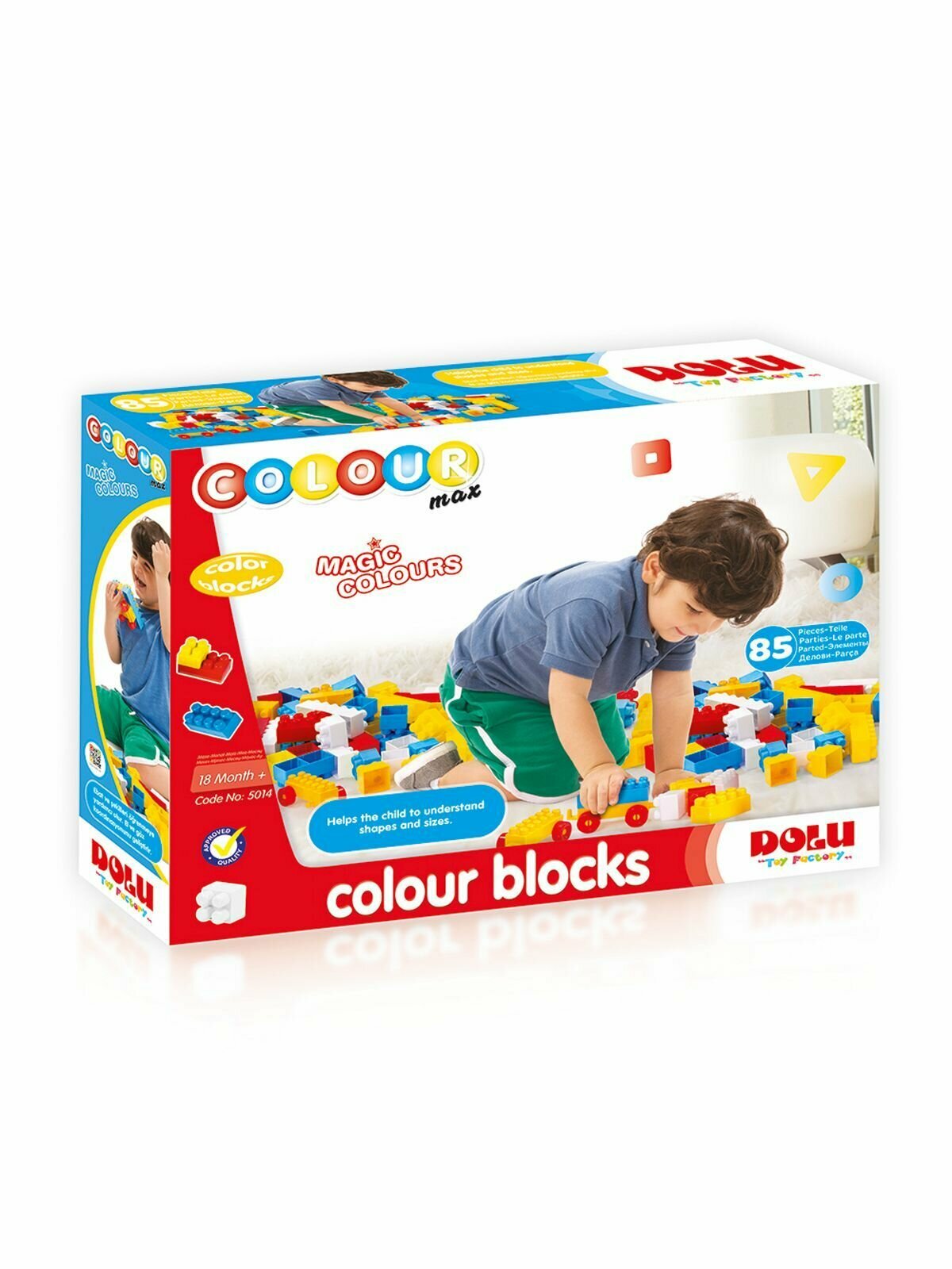 Конструктор DOLU Color Blocks 85 деталей — фото 1