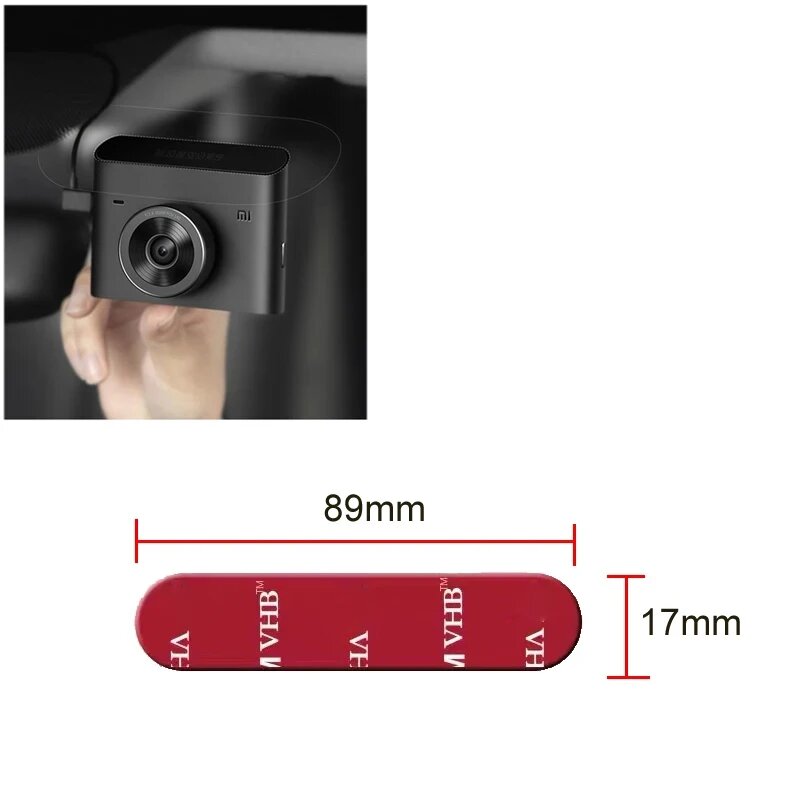 Изображение Для Xiaomi Автомобильный видеорегистратор 2 2K пленка и статические наклейки подходит для Xiaomi 2 2K набор аксессуаров статическая наклейка клей, 2pcs