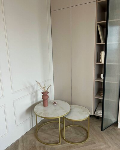 Изображение товара Комплект журнальных столов LUCHI ONIX, керамогранит, минимализм