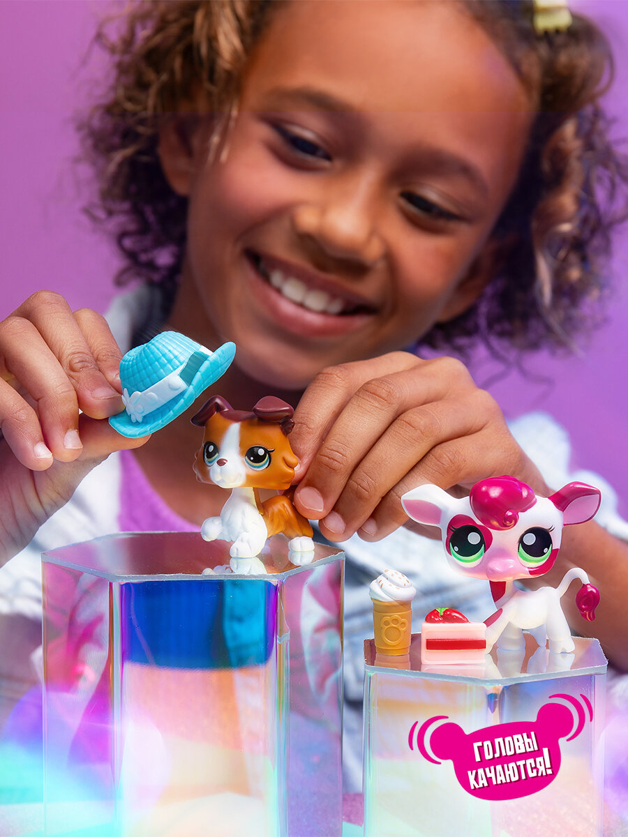 Игровой набор Littlest Pet Shop "Пара друзей", Теленок и Колли, 00625_LPS — фото 1