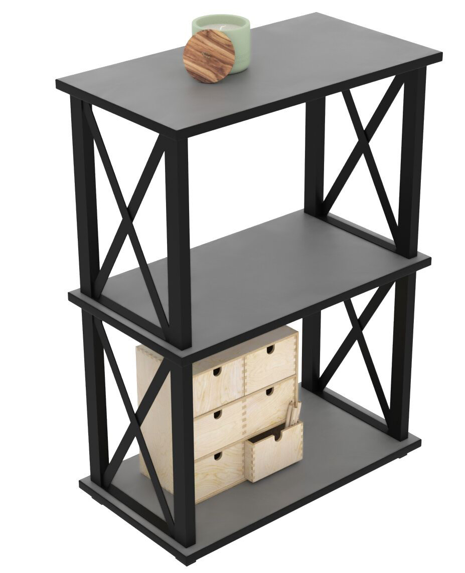 Стеллаж Лофт-3 50х30х77 Серый вулканический