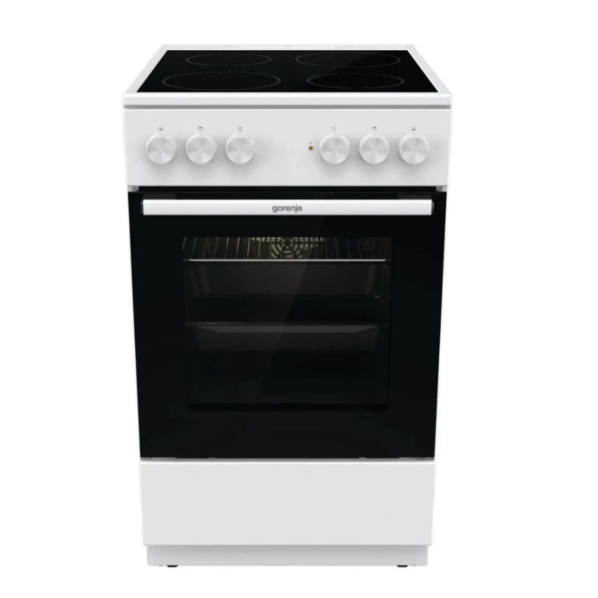 Электрическая плита Gorenje GEC5A41WG, стеклокерамика, белый/черный