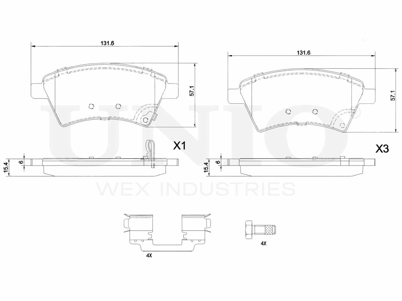 Колодки тормозные дисковые передние, для Сузуки SX4 (EY, GY) 06-, Фиат Седики (FY) Suzuki Fiat Sedici 06-, артикул BRP-20204, производителя UNIO