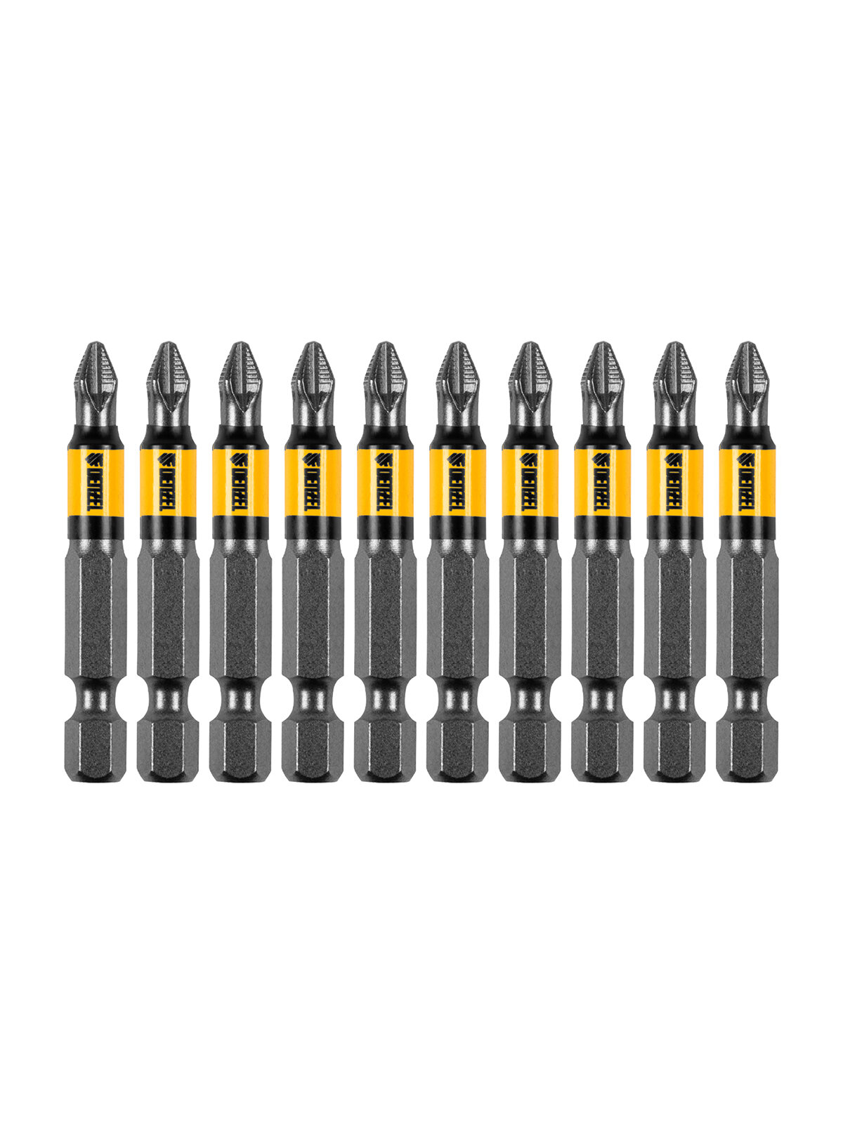 Набор бит Denzel PH2х50 сталь S2, круглый профиль, 10 шт 11641