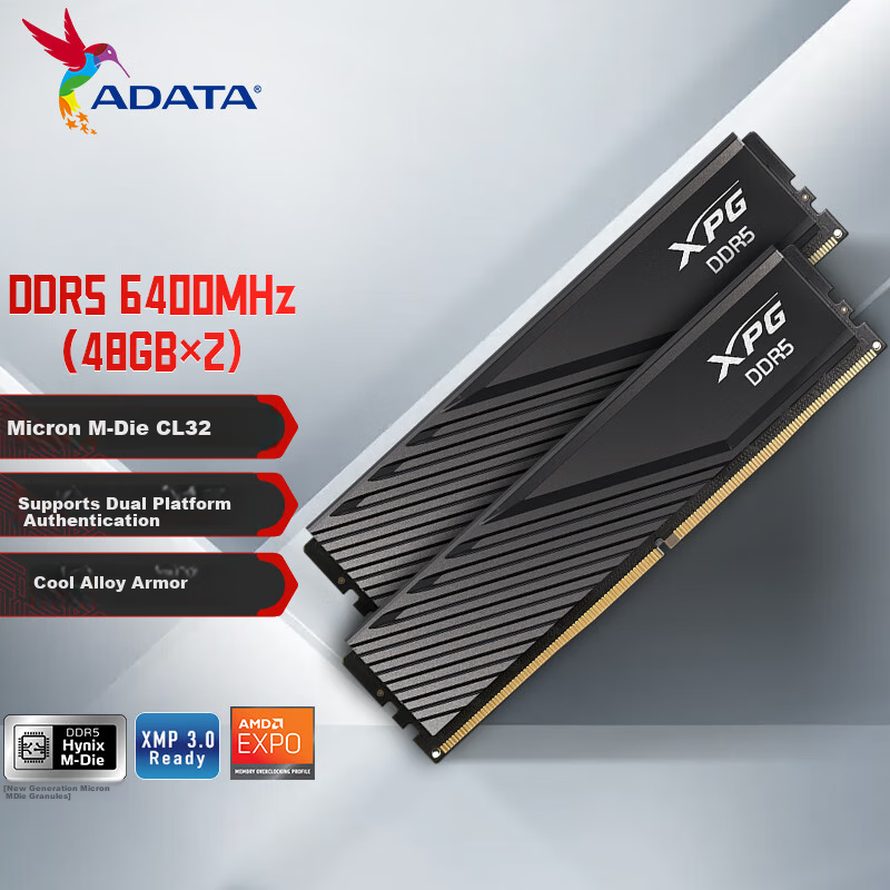 ADATA 96GB (48GBX2) Kit DDR5 6400 Desktop Memory Module Hynix M