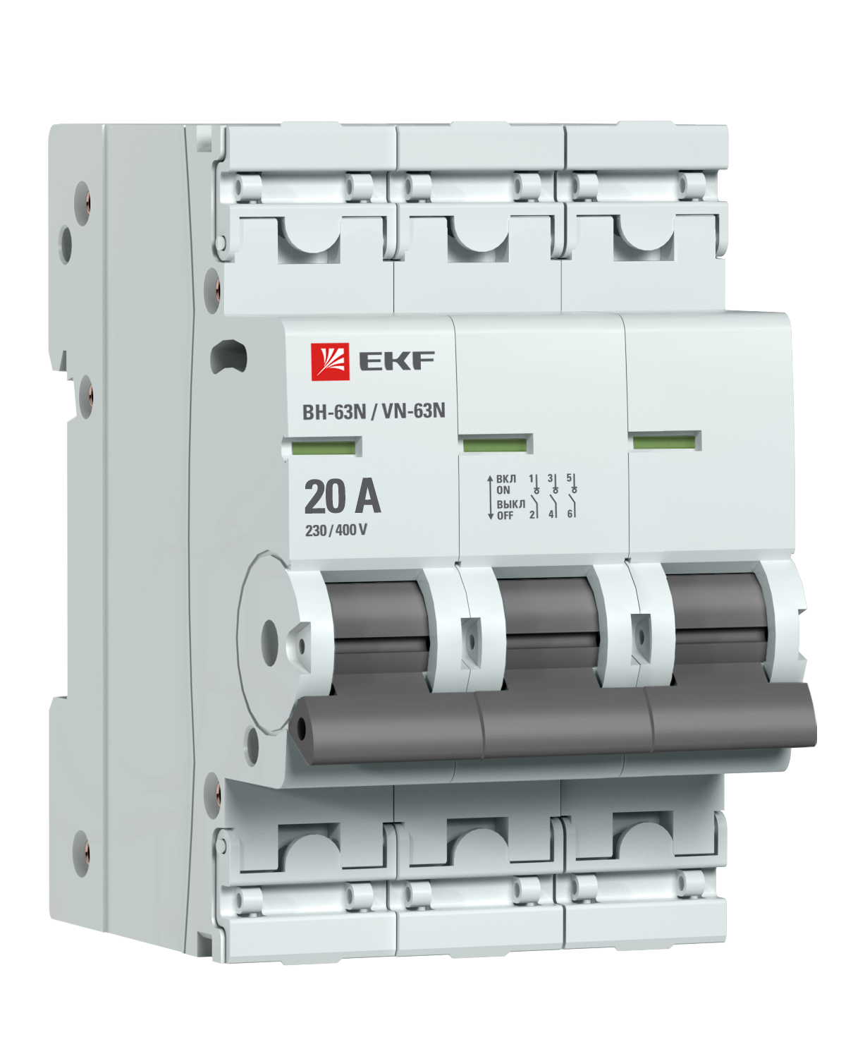EKF Выключатель нагрузки 3P 20А ВН-63N PROxima, S63320
