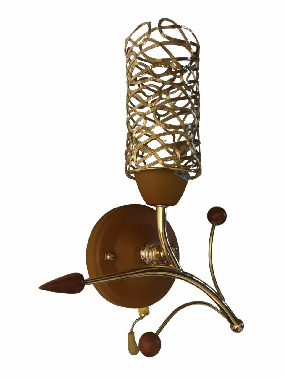 Бра настенное светильник с выключателем 1ХЕ27Х40Вт сетка металлическая для спальни для прихожей для отеля для коридора