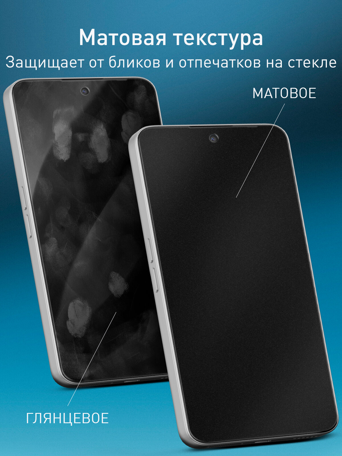 Матовое защитное стекло Rosco на Nothing Phone (3a), 3a Pro (Нафинг Фон 3а и 3а Про), с рамками, 1 шт — фото 1