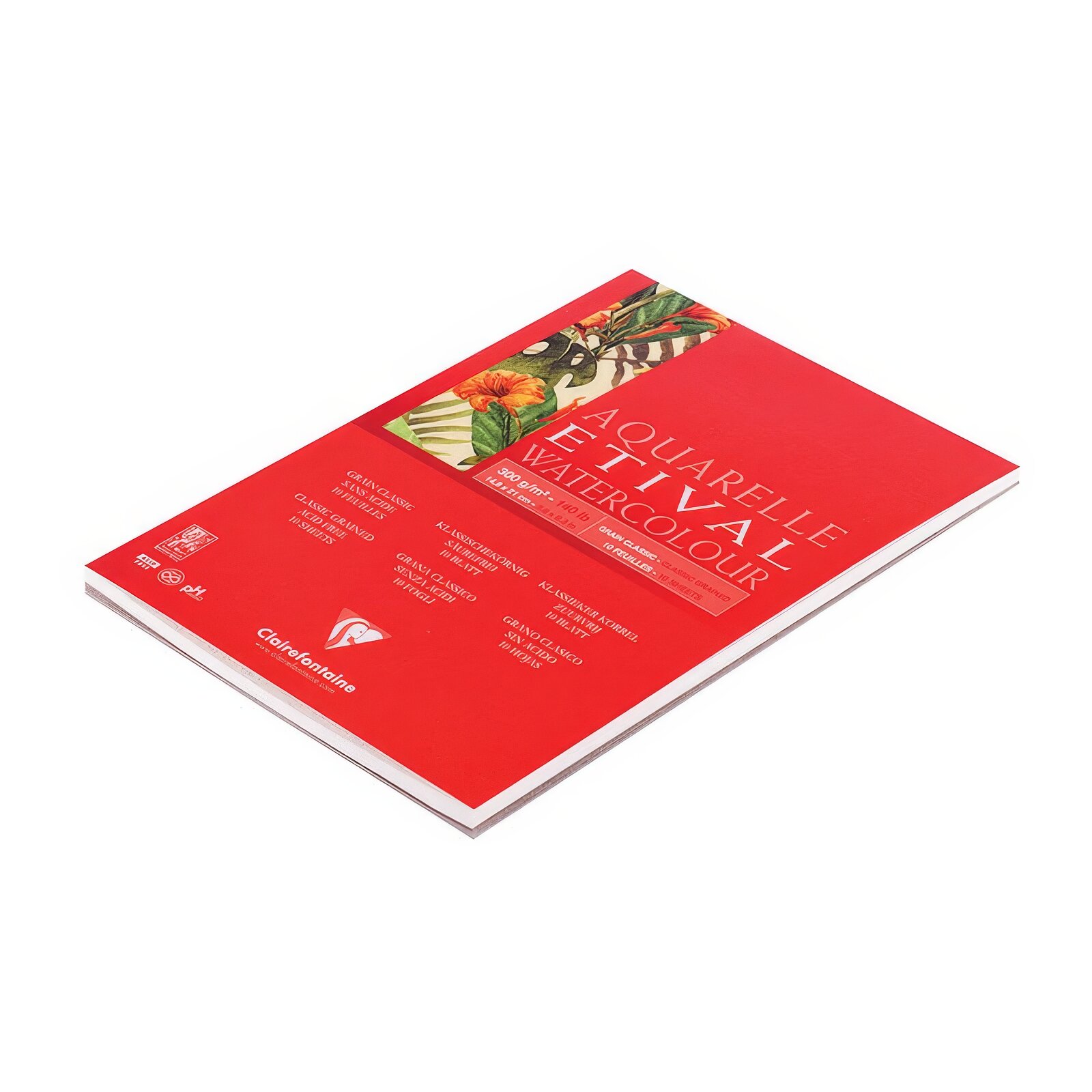 Альбом-склейка для акварели Clairefontaine "Etival" 14,5х21 см 10 л 300 г, классическое зерно - фото №5