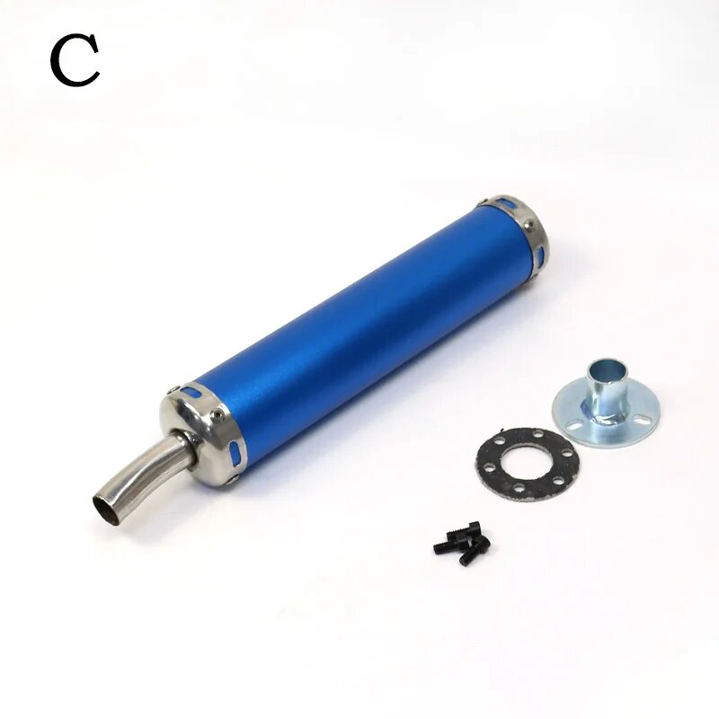 7 цветов 50-250 куб. См Универсальный мотоциклетный гоночный выхлопной глушитель бесшумный Глушитель 2-тактный выхлопной глушитель для мотоцикла Синий C Blue