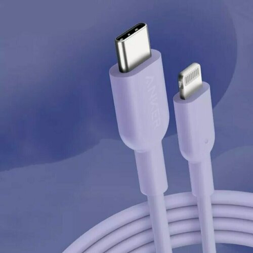 Изображение товара Кабель Anker PowerLine II USB-C to Lightning Cable MFi 0.9m Purple (A86326Q2)