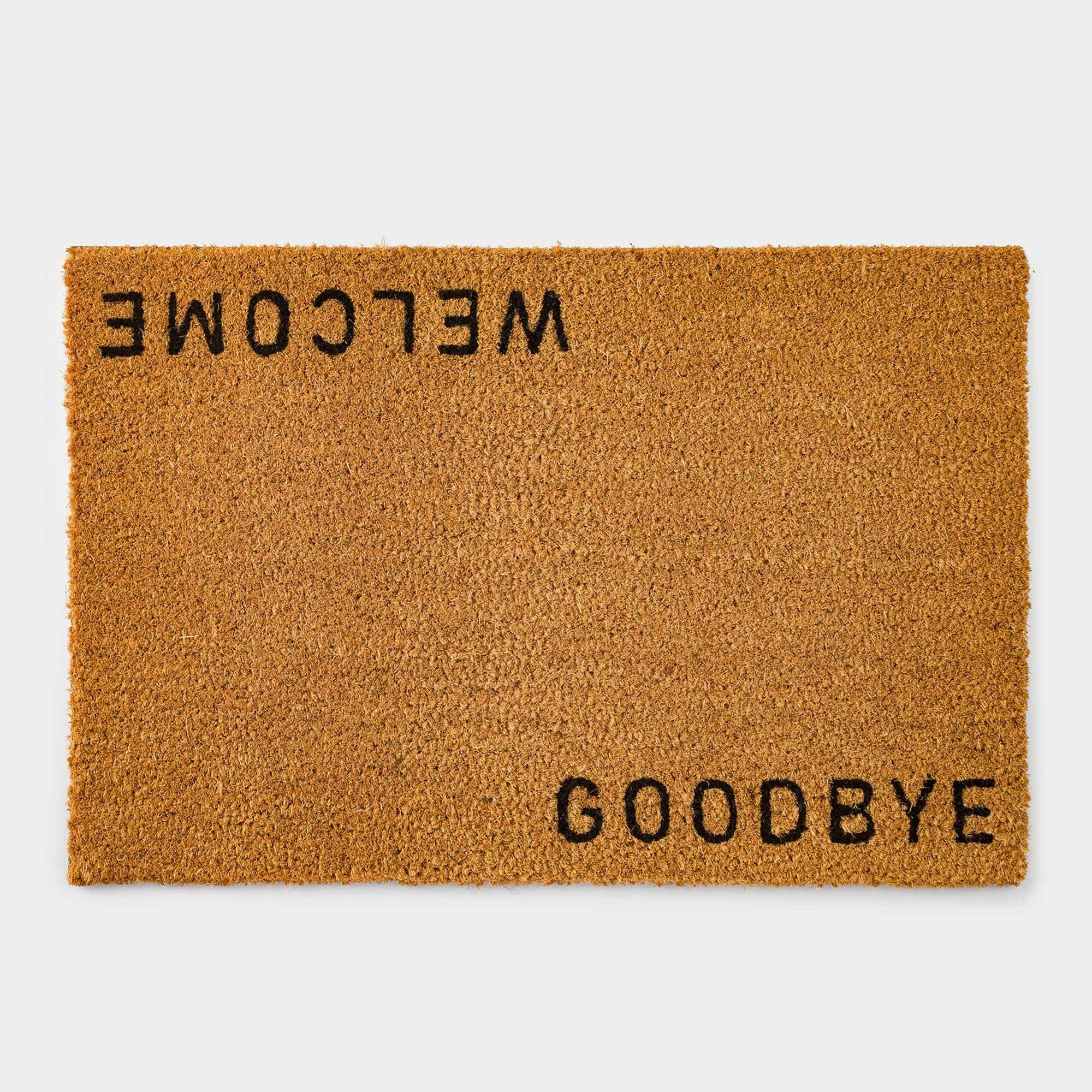 Коврик придверный 40х60 см кокос/ПВХ коричневый Welcome/Goodbye Home deco