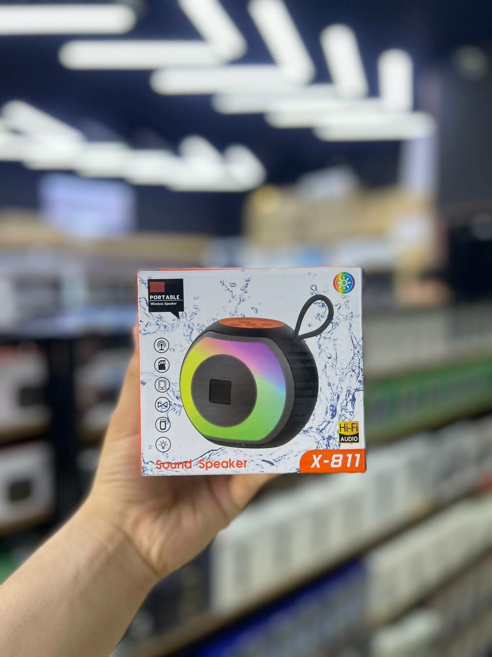 Портативный Bluetooth-динамик X-B11 | Hi-Fi аудио | Водонепроницаемость IPX5 | Со светодиодной подсветкой