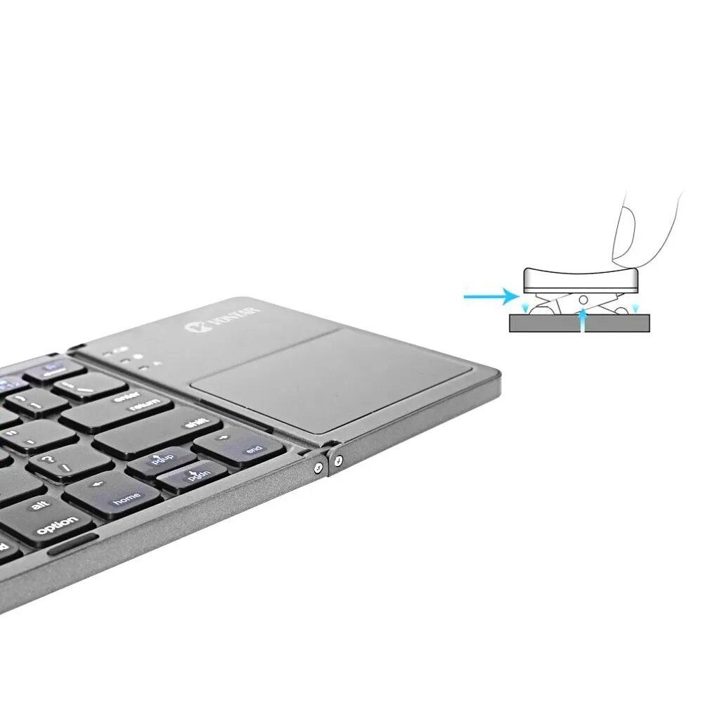 Беспроводная Bluetooth-клавиатура 3 в 1 с тачпадом для планшета IOS/Android/Windows ipad, черная