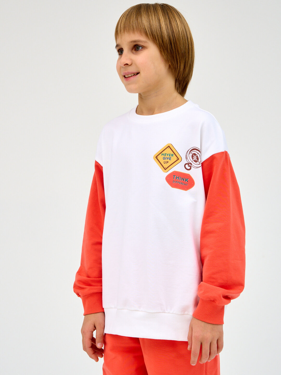 Свитшот neo, размер 146, коралловый — фото 1