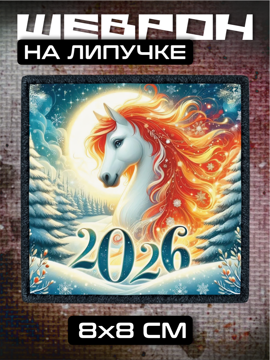 Шеврон на липучке Новый год 2026