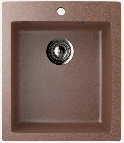 Изображение товара Мойка кухонная Ulgran U-404 -307 прямоугольная, 50x42, мойка для кухни, коричневая, матовая, российская