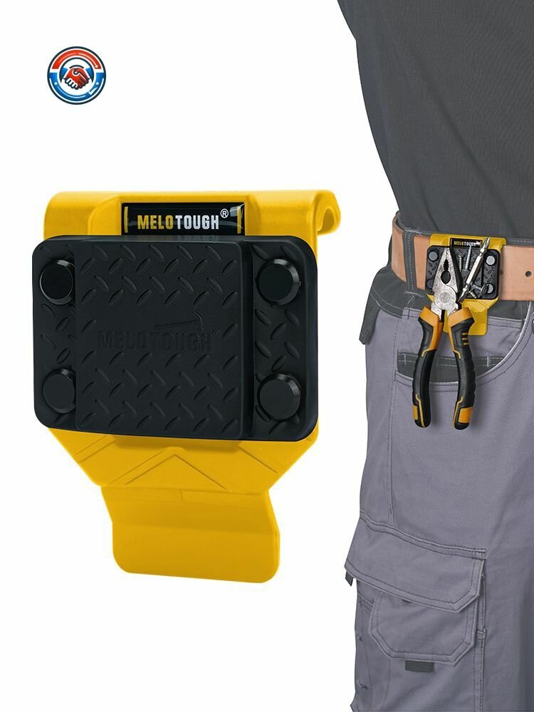 Магнитный держатель для инструментов на пояс MELOTOUGH MTH01-Yellow прочный магнитный кобура для шурупов гаечных ключей отверток удобный поясной органайзер для электрика плотника мастера