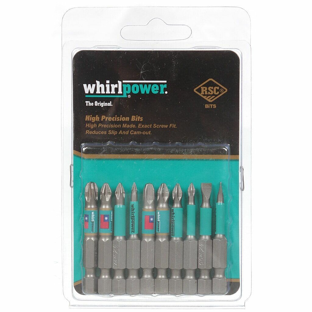 Набор бит Whirlpower Ассорти Ph Pz Sl 50 мм 10 шт блистер