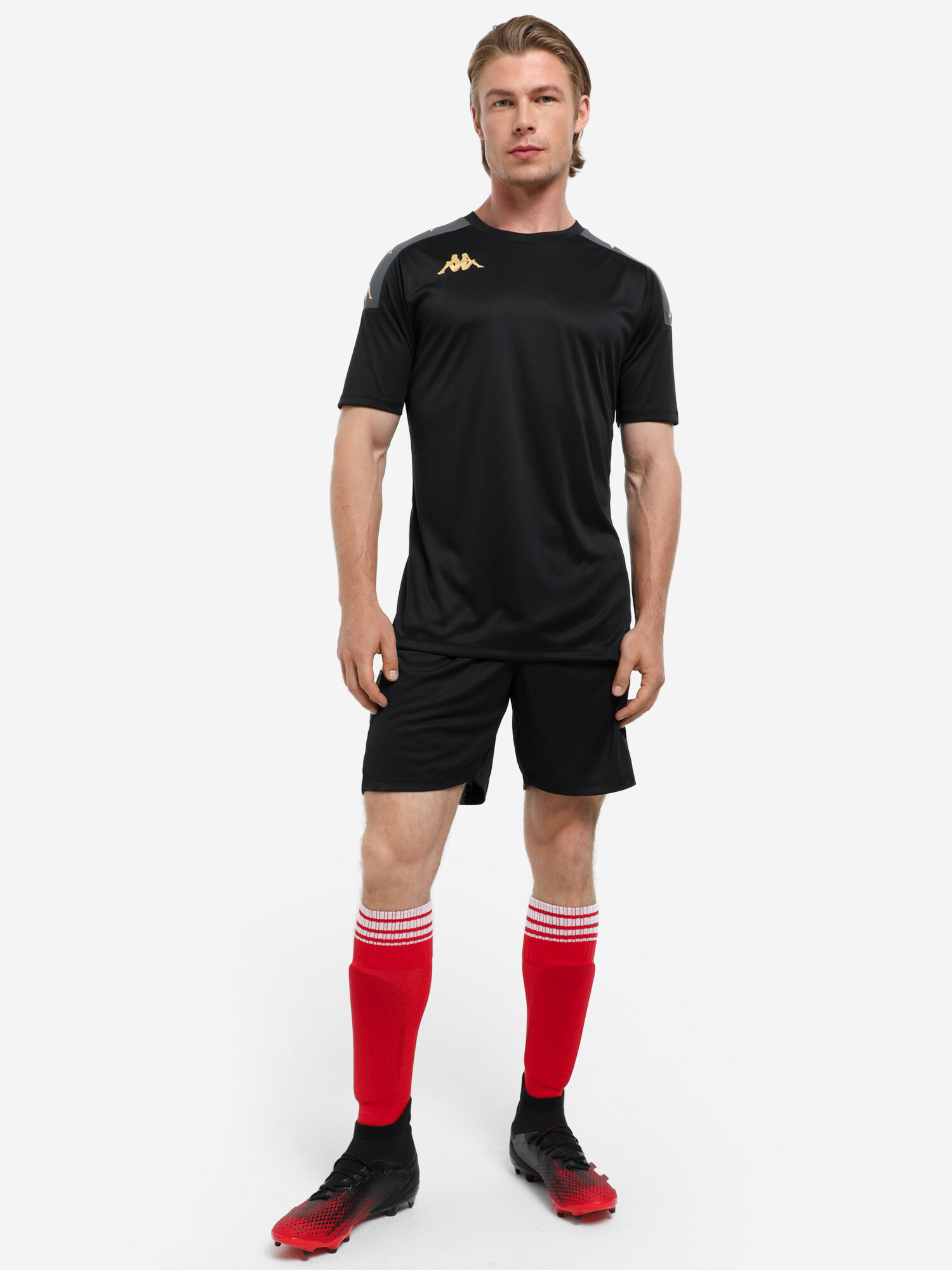 Шорты спортивные Kappa, размер M, черный/серый — фото 1