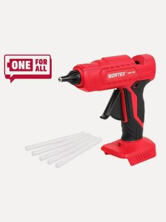 Изображение товара Аккумуляторный клеевой пистолет WORTEX CGG 1118 ALL1 SOLO (1334528), без АКБ и зарядного устройства