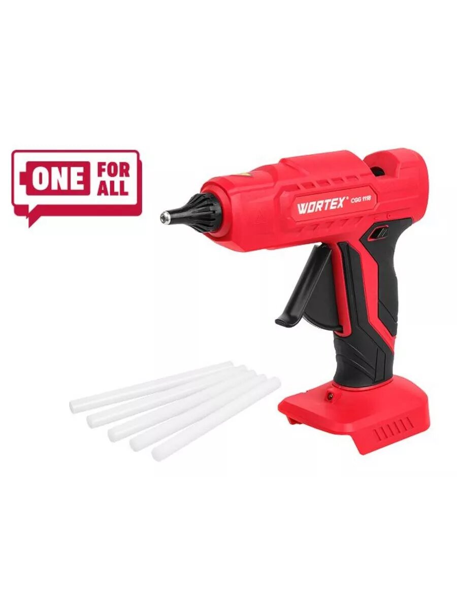 Аккумуляторный клеевой пистолет WORTEX CGG 1118 ALL1 SOLO (1334528) без АКБ и зарядного устройства