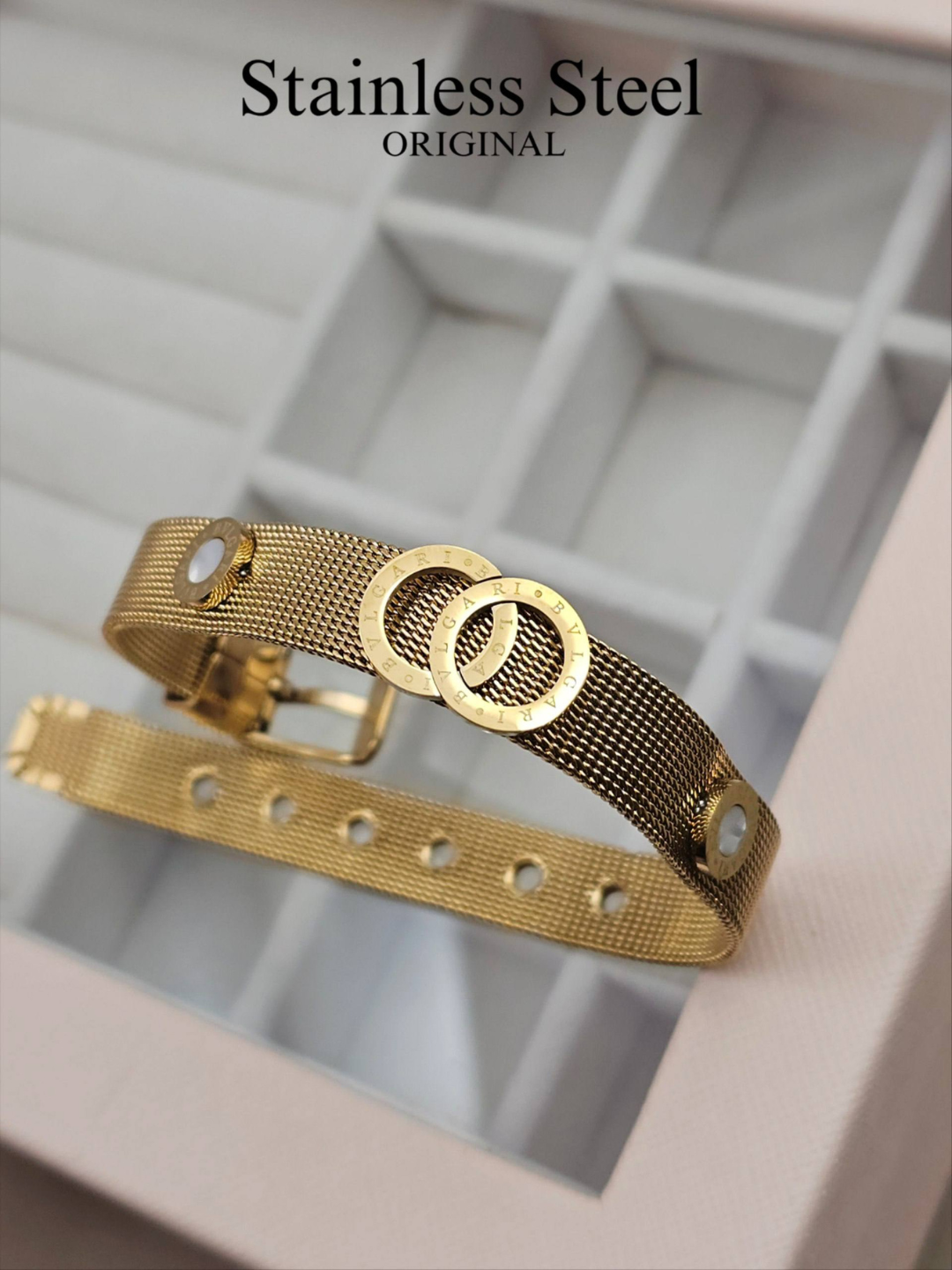 Набор браслетов, аквамарин синтетический, 1 шт., размер 25 см, размер one size, бежевый, бесцветный