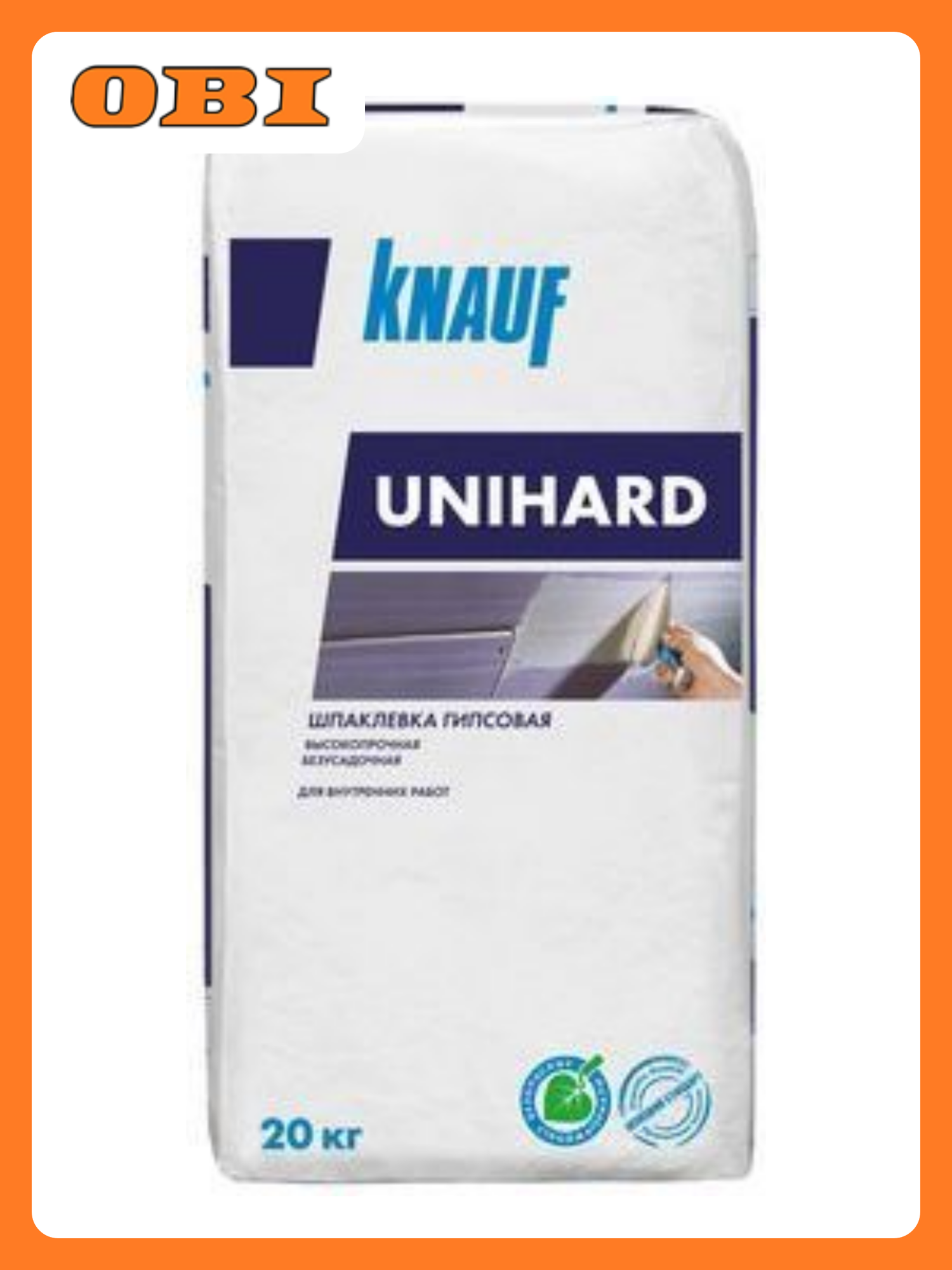 Шпаклевка гипсовая KNAUF Unihad белая 20 кг