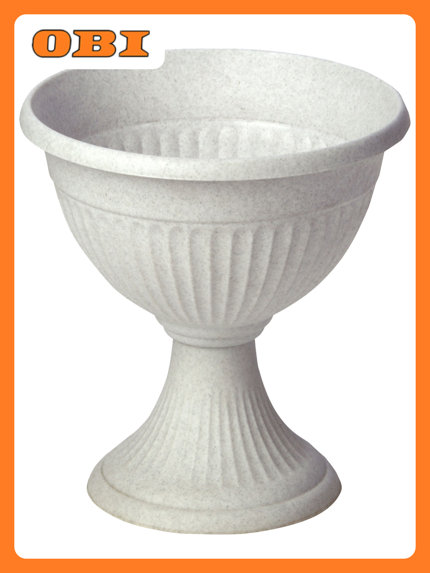 Кашпо IDEA (М-Пластика) Ливия полипропиленовый мраморный d 31см высота 33см объем 7л с подставкой 1 шт.