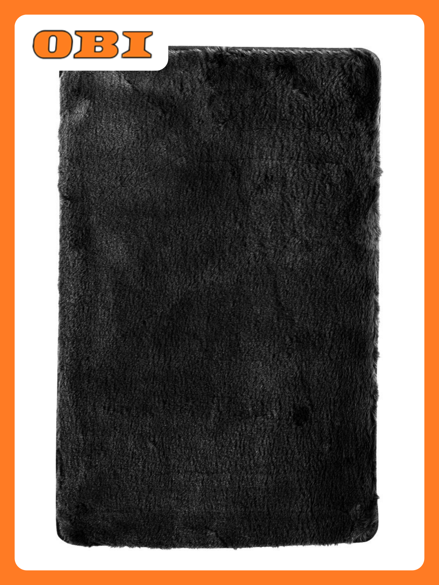 Коврик Dasch My Bunny плюшевый 100% полиэстер латекс 1.0x1.5 м черный