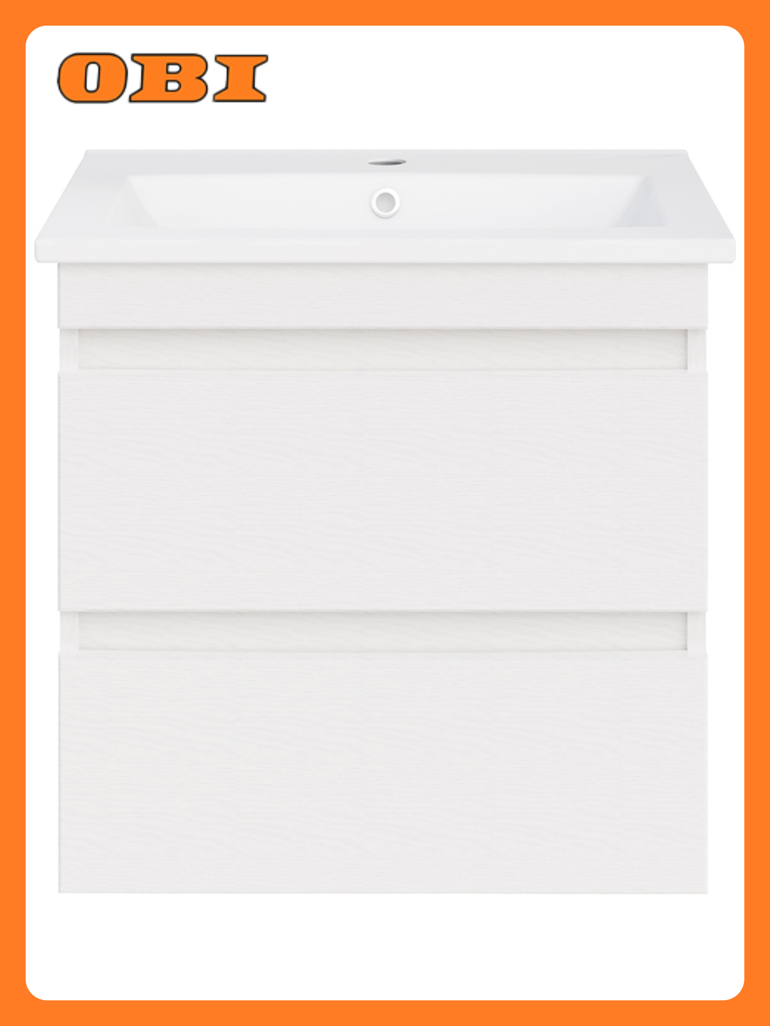 Тумба для ванной АСБ Мебель  Лира 60   подвесная  белая  матовая  ЛДСП МДФ