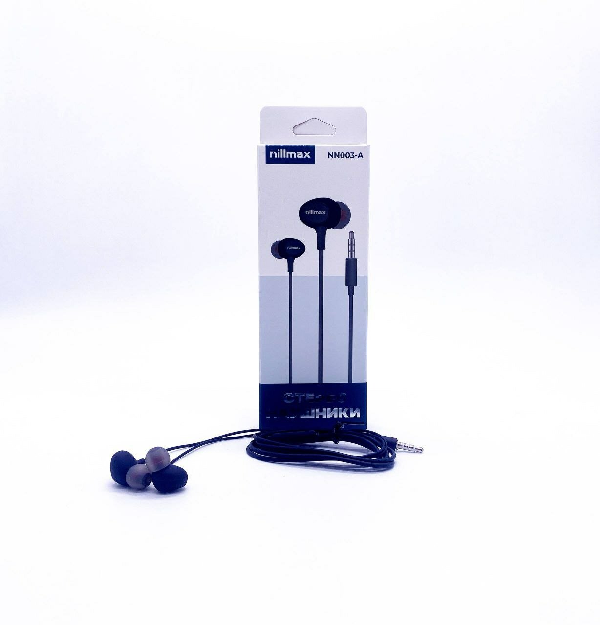 Наушники Nillmax 22010, проводные, с микрофоном, шумоподавление, черные Mobicom — фото 1