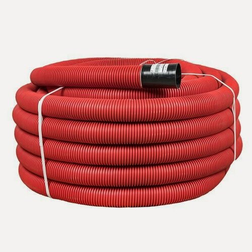 Изображение товара Труба гофрированная двустенная ПНД гибкая d110мм с протяжкой SN8 красн. (уп.50м) PROxima EKF tg2st-110-50m