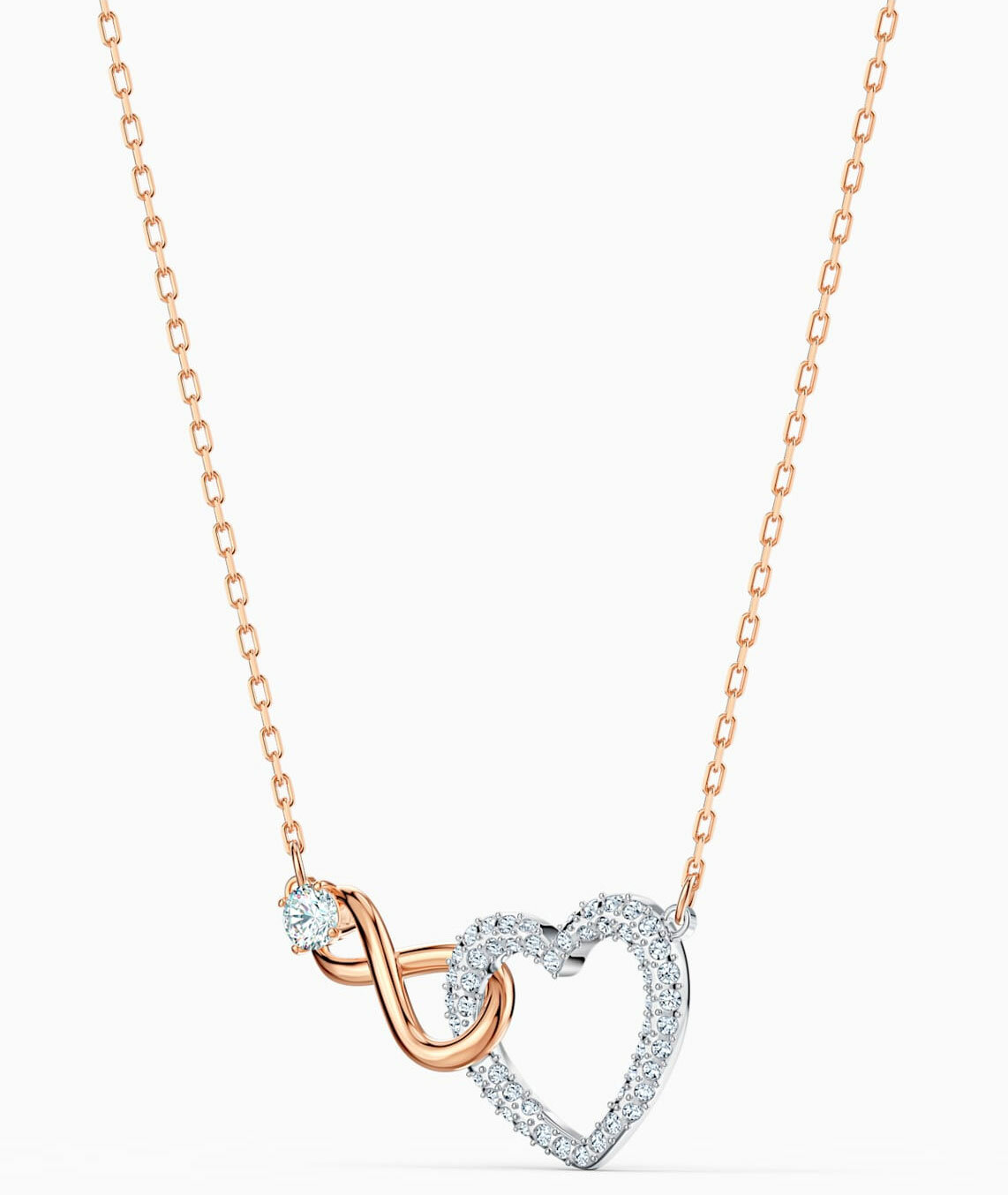 Колье SWAROVSKI, кристаллы Swarovski, длина 38 см, бесцветный, золотой, серебряный — фото 1