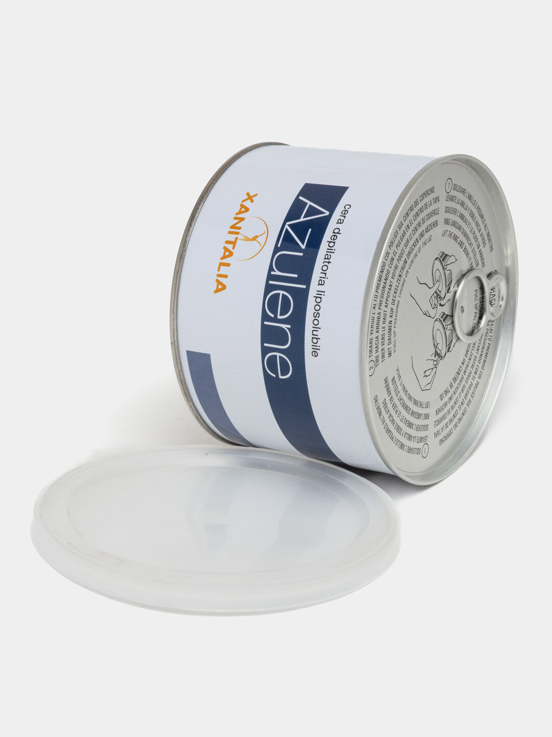 Воск для депиляции Xanitalia, в банке, 400мл, азуленовый, синий/белый — фото 1