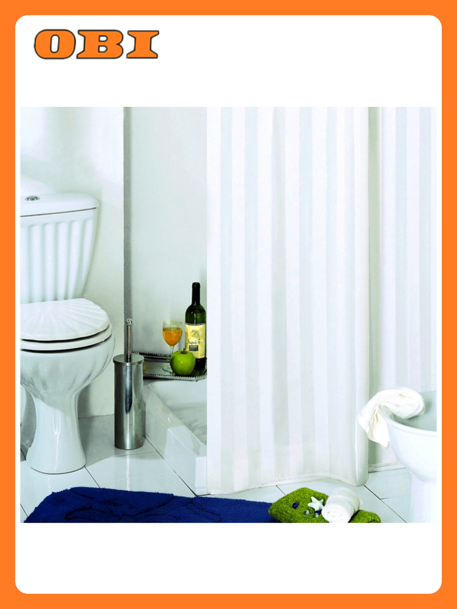 Штора для ванны Bacchetta Rigone 180х200 см белая