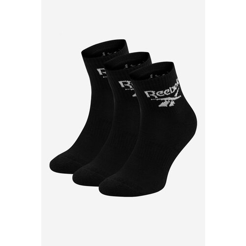 фото Носки reebok core ankle socks, комплект, 3 пары, размер 43/45 eu, черный