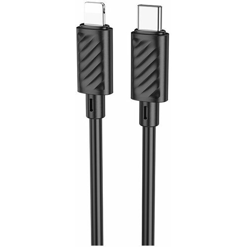 Кабель Hoco X88 Gratified, USB Type-C - Lightning, PD20W, 1м, черный кабель hoco x88 gratified usb type c lightning pd20w 1м черный