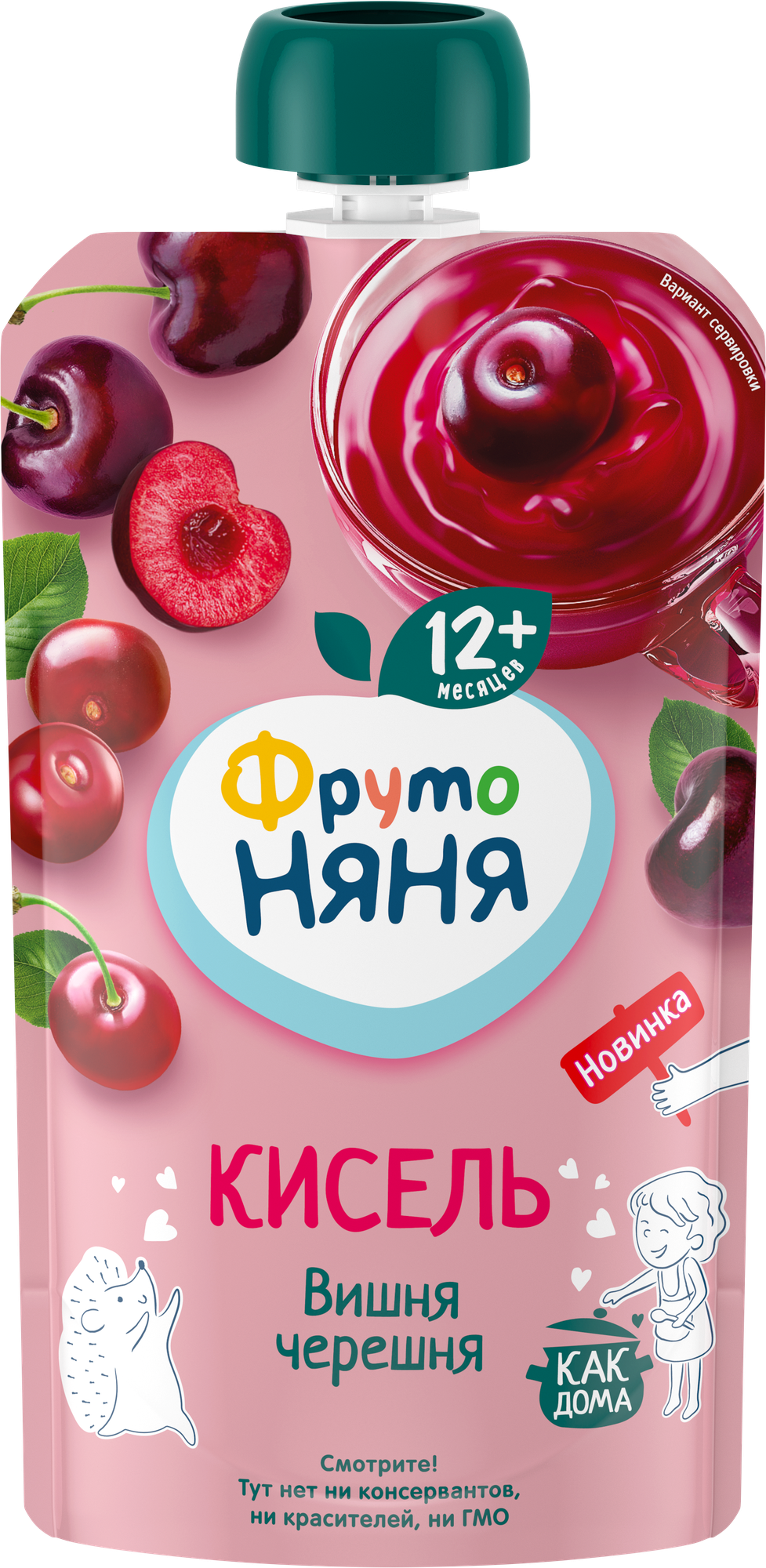 Кисель ФрутоНяня из вишни и черешни, 130г.