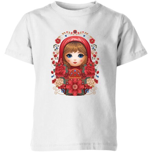 matryoshka dolls card Футболка Us Basic, размер 10, белый